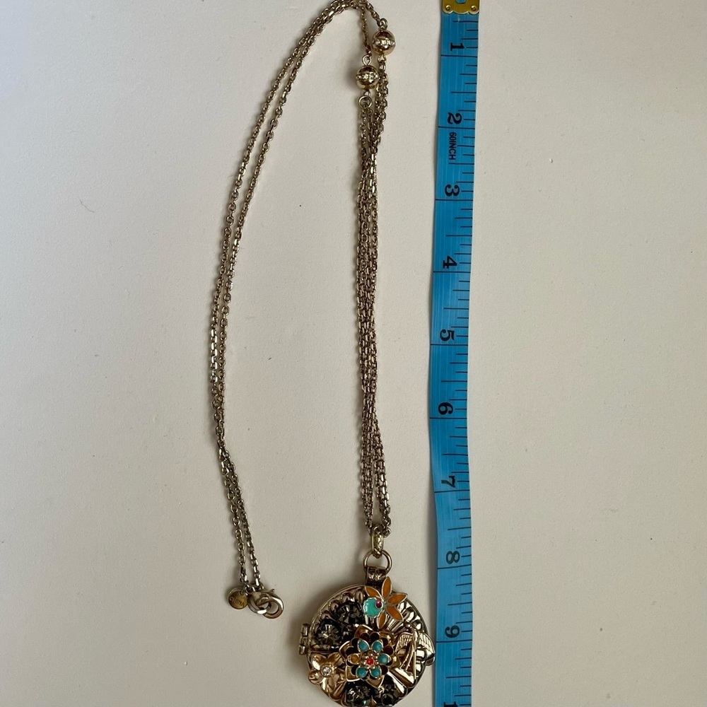 Lyell NYC Floral Medallion Necklace in Gold and Silver - Picture 8 of 9